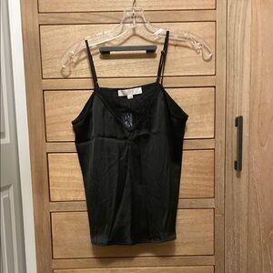 Black Lace Trim Cami Top